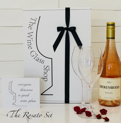 Rose Glass Gift Set with beautiful wine glasses