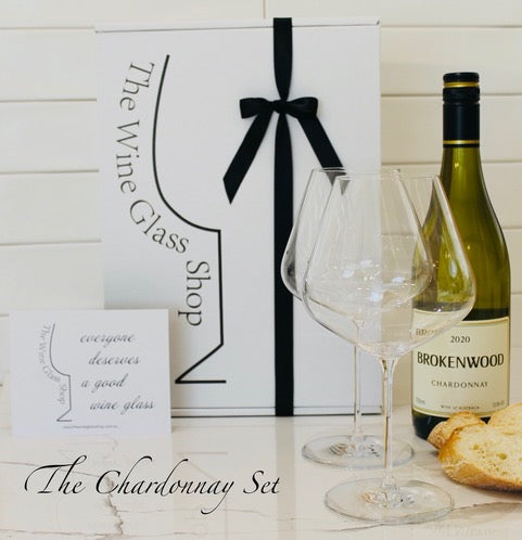 Chardonnay Glass Gift Set with Brokenwood Chardonnay