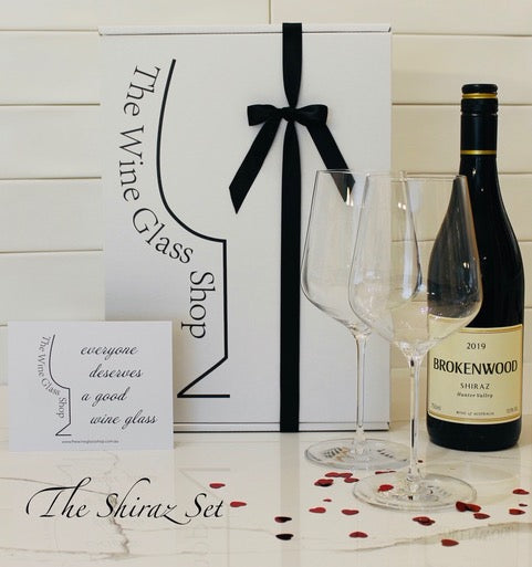 Big Red Wine Glasses with Shiraz Wine Gift Set