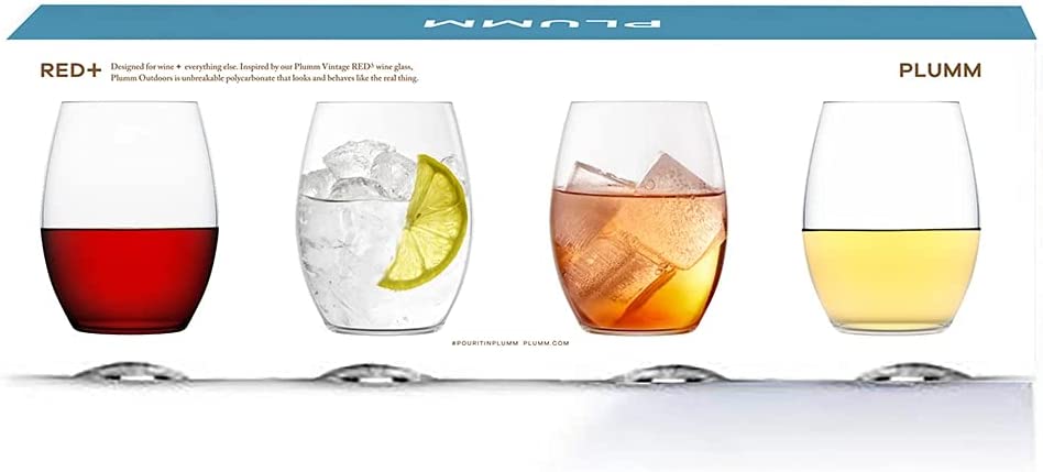 Unbreakable Stemless Wine Glasses for the Outdoors or any occasion